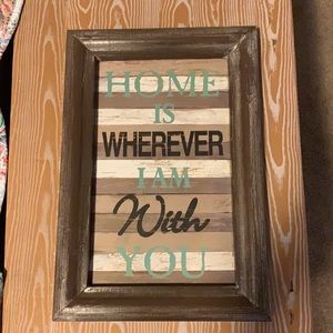 Home wooden sign